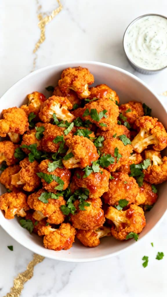Air Fryer Buffalo Cauliflower Bites