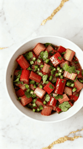 Rhubarb Salsa with Jalapeño and Cilantro