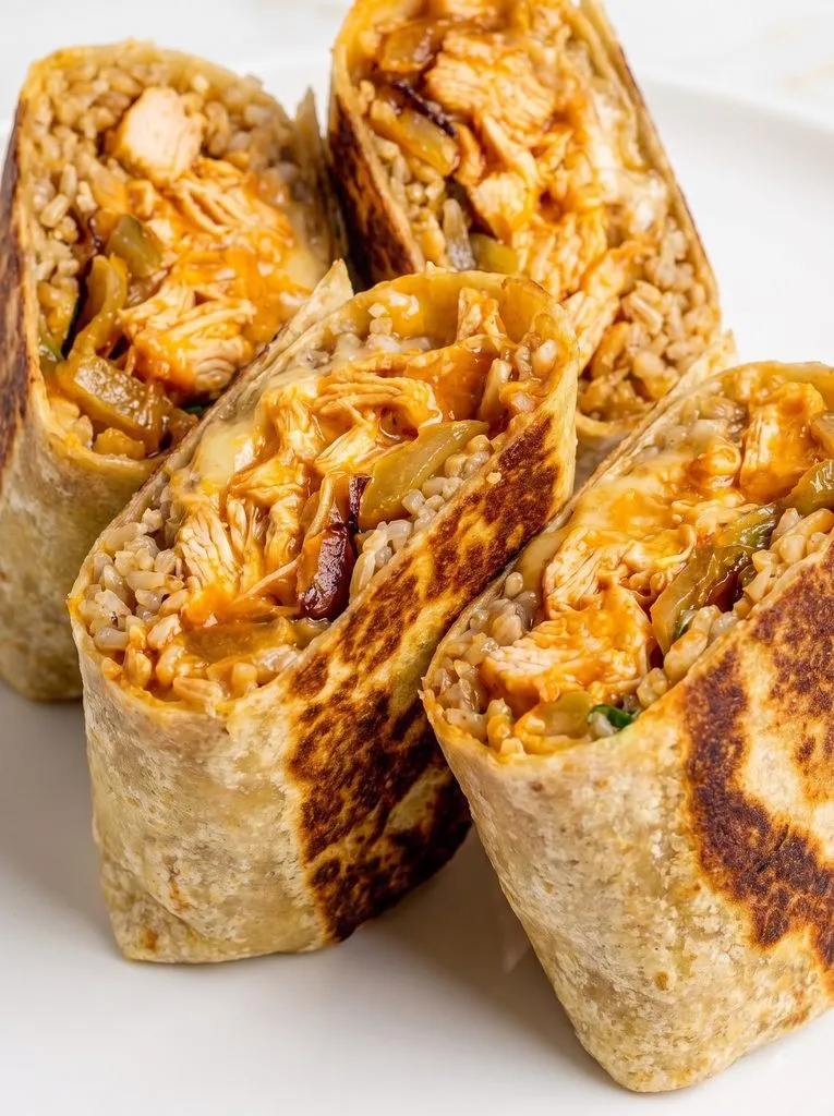 High-Protein Buffalo Chicken Burritos