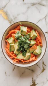Carrot Avocado Salad with Lime Dressing