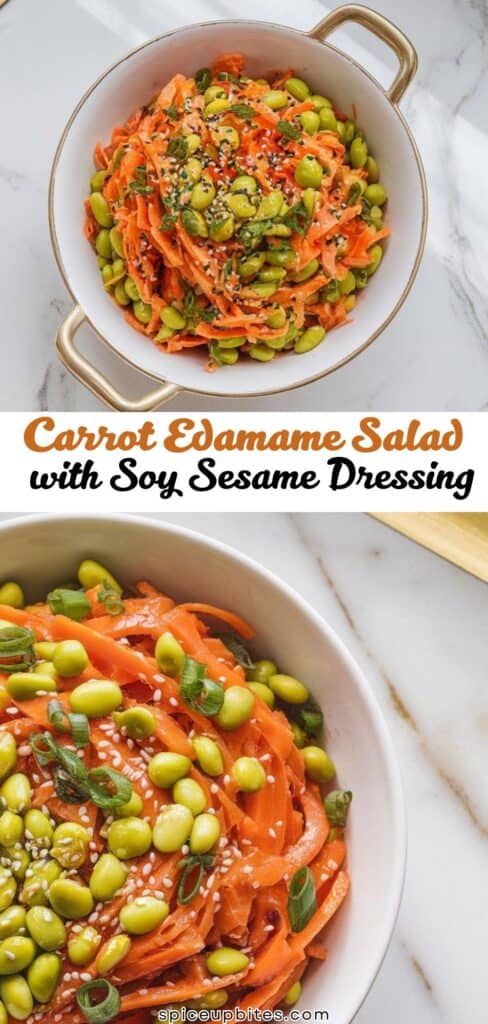 Carrot Edamame Salad with Soy Sesame Dressing
