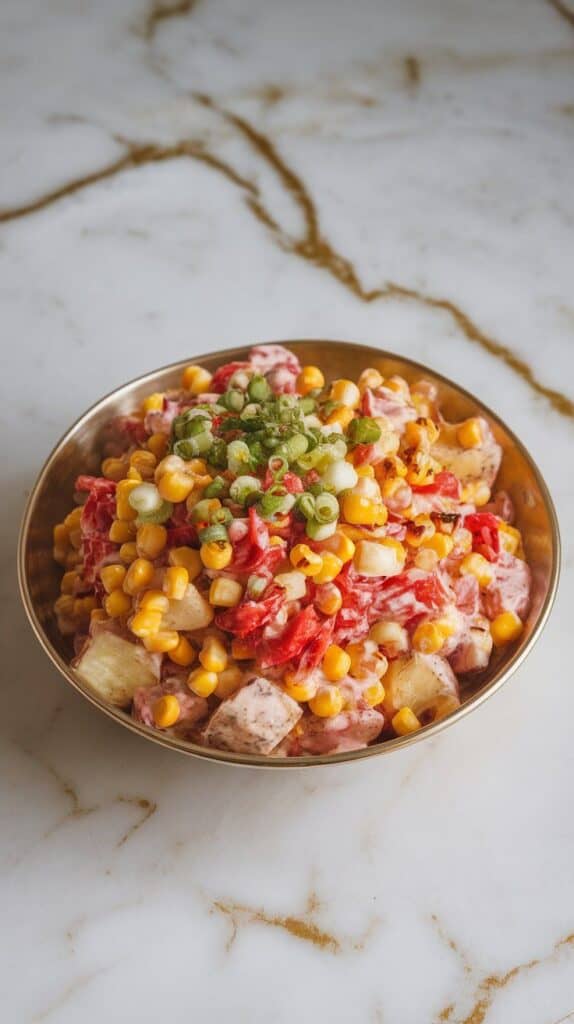 Charred Corn & Kimchi Potato Salad