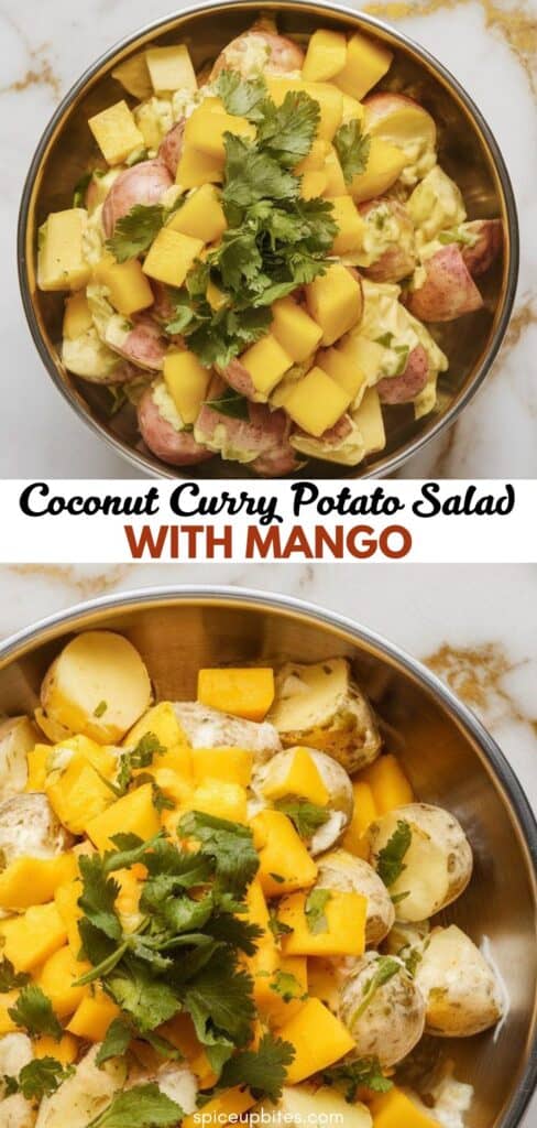 Coconut Curry Potato Salad with Mango