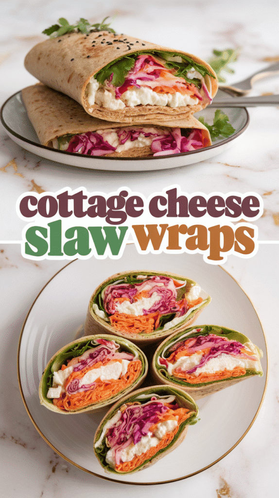 Cottage Cheese Slaw Wraps