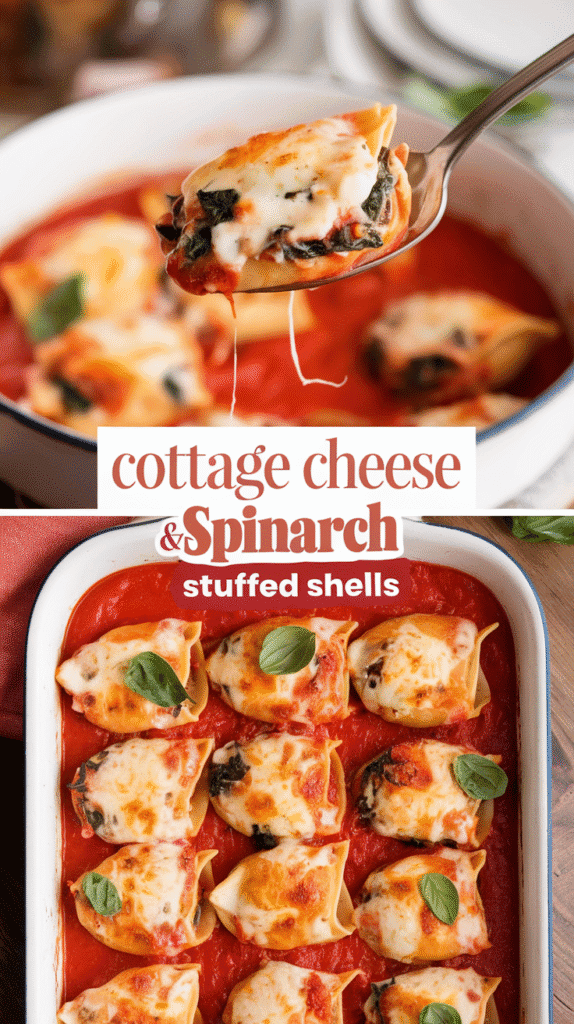 Cottage Cheese Spinach Stuffed Shells