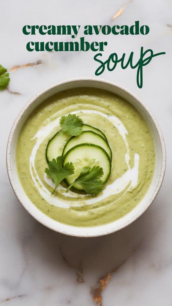 Creamy Avocado Cucumber Soup