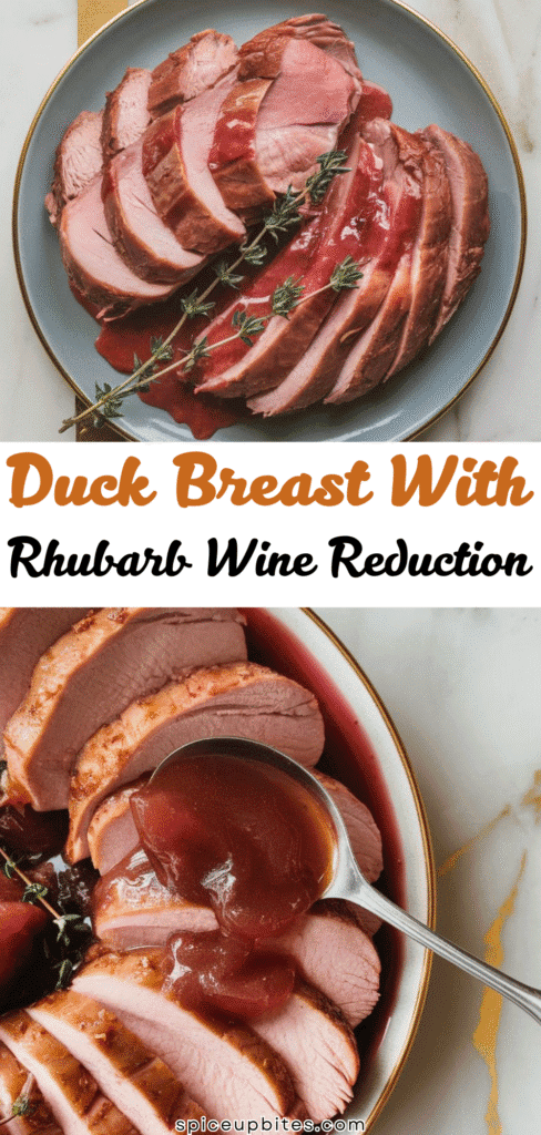 Duck Breast with Rhubarb Wine Reduction