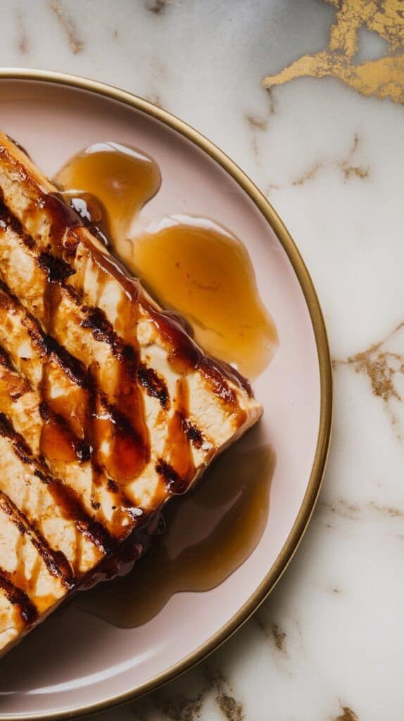 Grilled Tofu with Rhubarb-Soy Glaze