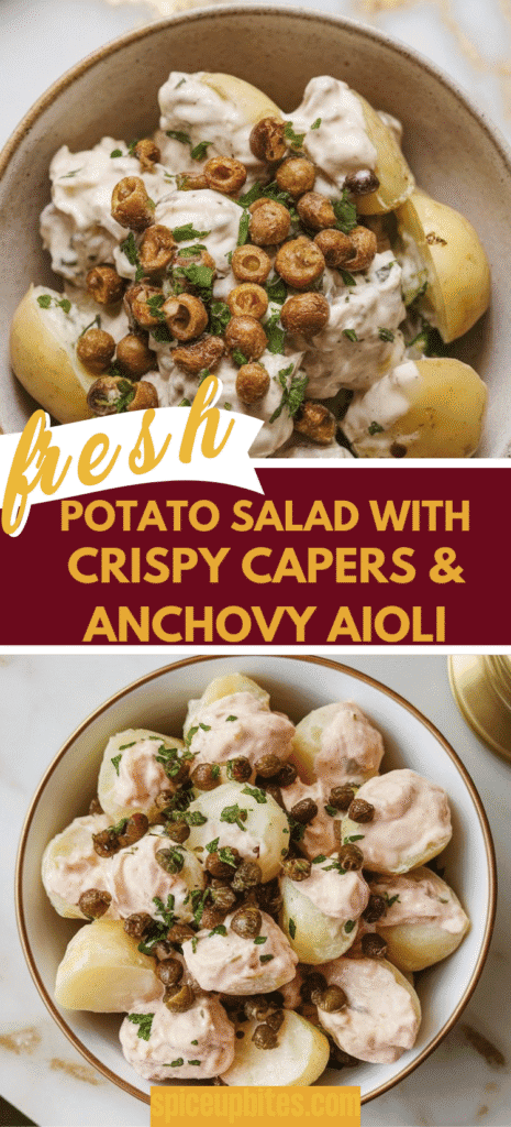 Potato Salad with Crispy Capers & Anchovy Aioli