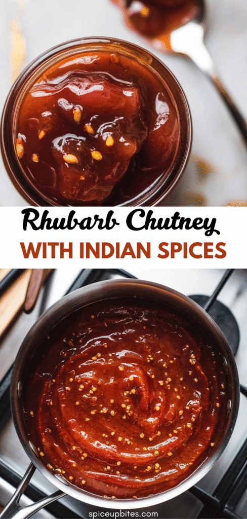 Rhubarb Chutney with Indian Spices