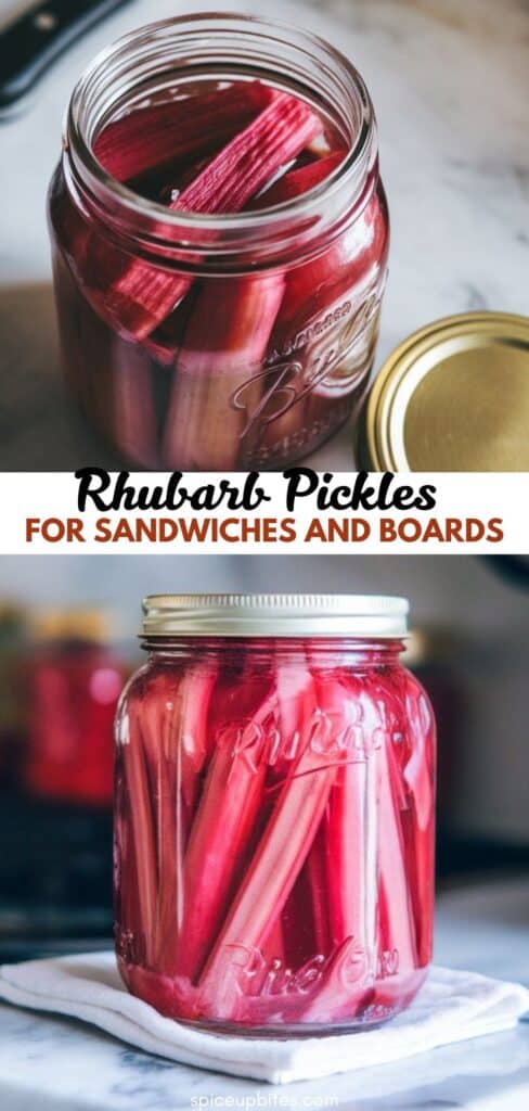 Rhubarb Pickles for Sandwiches and Boards
