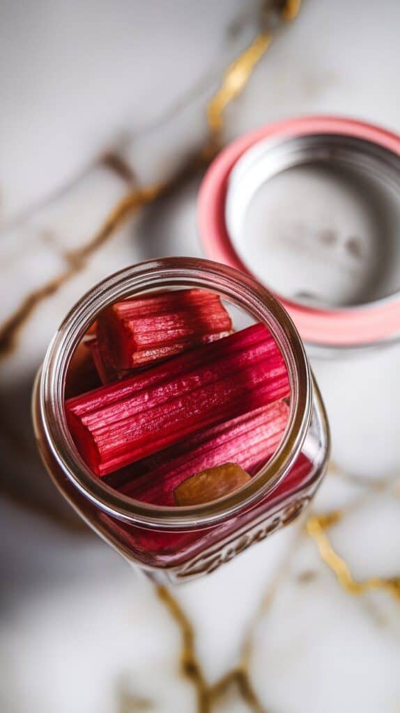 Rhubarb Pickles for Sandwiches and Boards