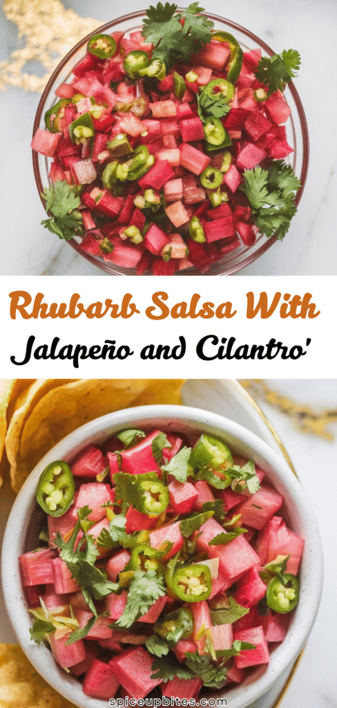Rhubarb Salsa with Jalapeño and Cilantro