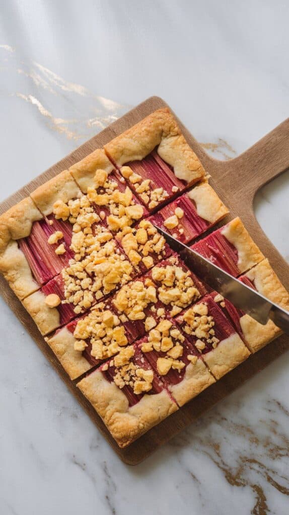 Rhubarb Shallot Tart with Feta