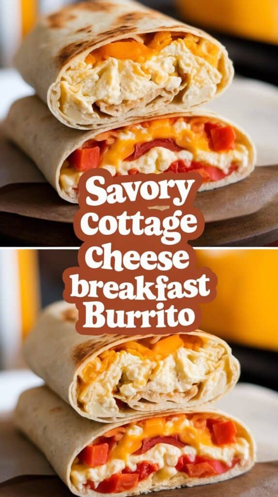 Savory Cottage Cheese Breakfast Burritos