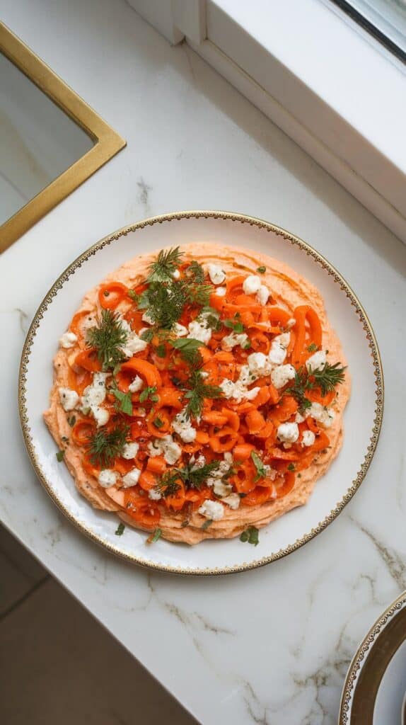 Shaved Carrot Salad with Goat Cheese