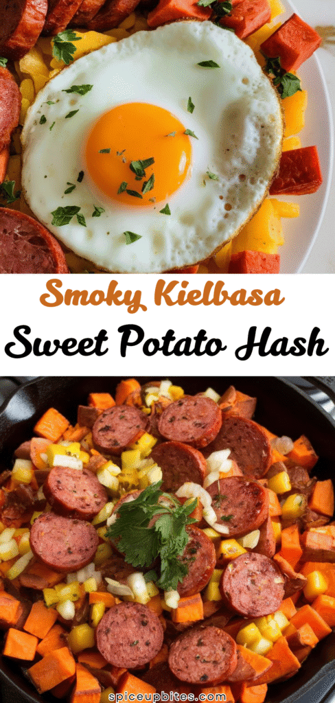 Smoky Kielbasa Sweet Potato Hash