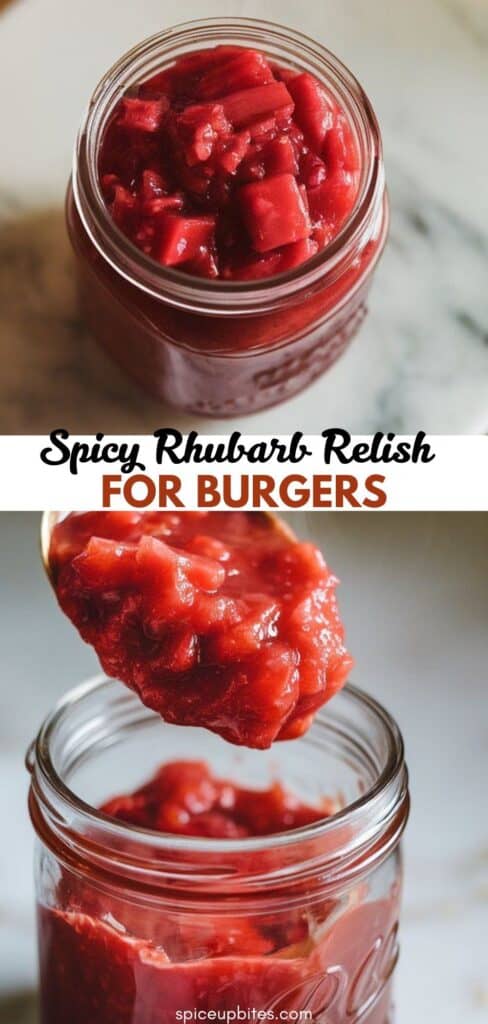 Spicy Rhubarb Relish for Burgers