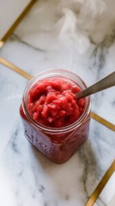 Spicy Rhubarb Relish for Burgers