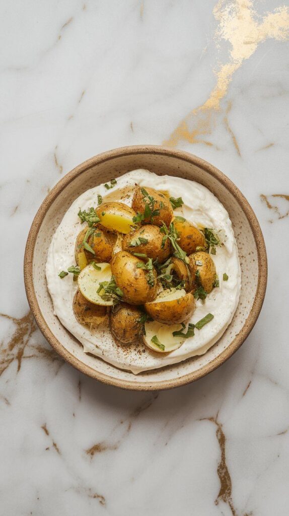 Za’atar Potato Salad with Lemon Labneh
