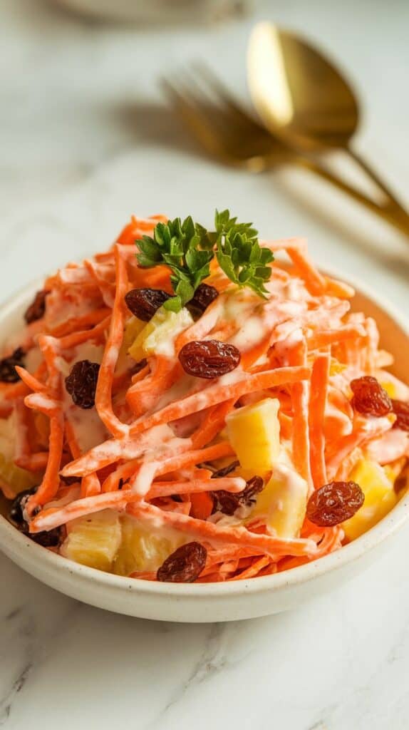 Carrot Raisin Salad with Pineapple