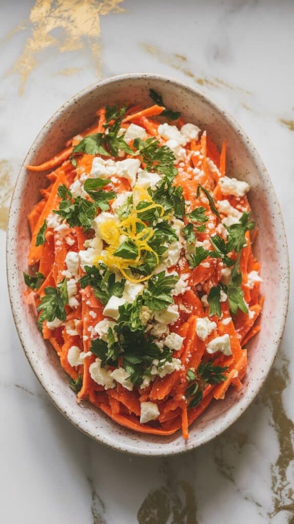 Mediterranean Carrot Feta Salad