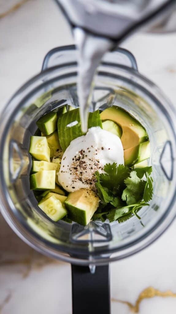 Creamy Avocado Cucumber Soup