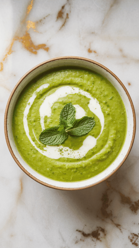 Chilled Pea and Mint Soup