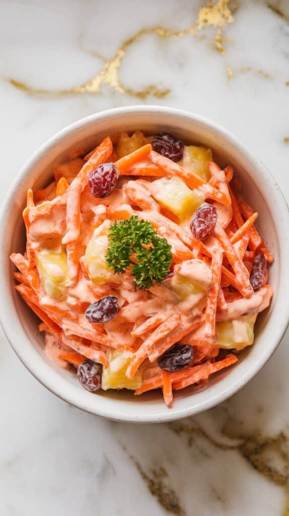Carrot Raisin Salad with Pineapple