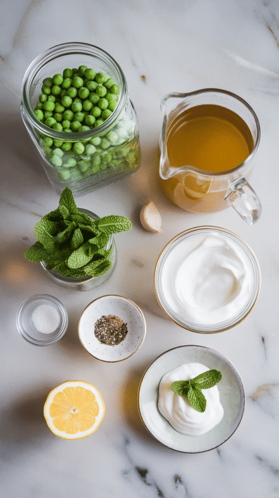 Chilled Pea and Mint Soup