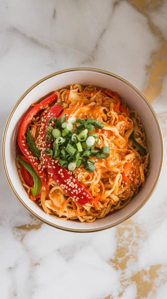 Cottage Cheese Ramen Stir Fry