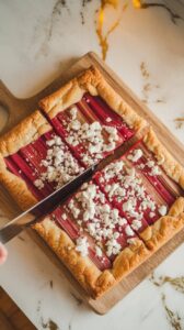 Rhubarb Shallot Tart with Feta