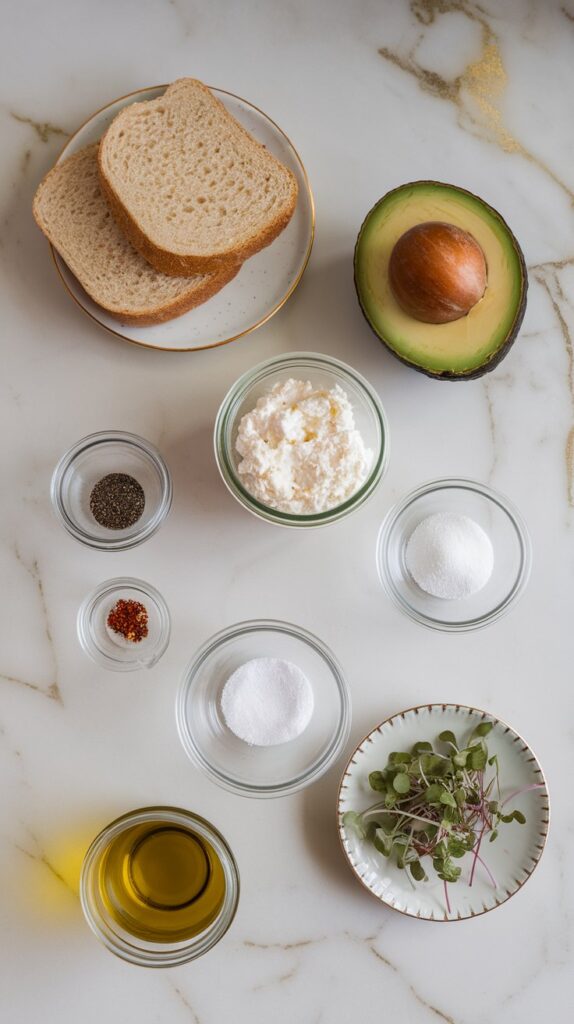 Egg White & Avocado Cottage Cheese Toast