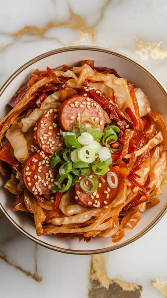 Kielbasa and Cabbage Egg Roll Bowls