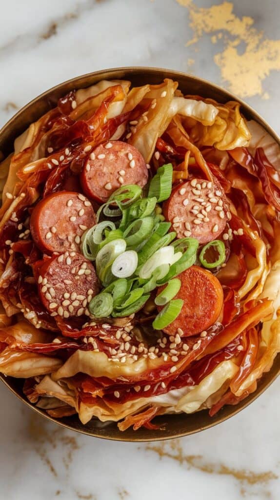 Kielbasa and Cabbage Egg Roll Bowls
