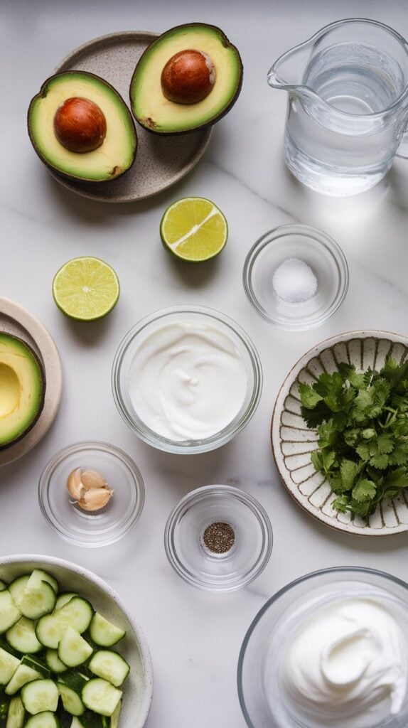 Creamy Avocado Cucumber Soup