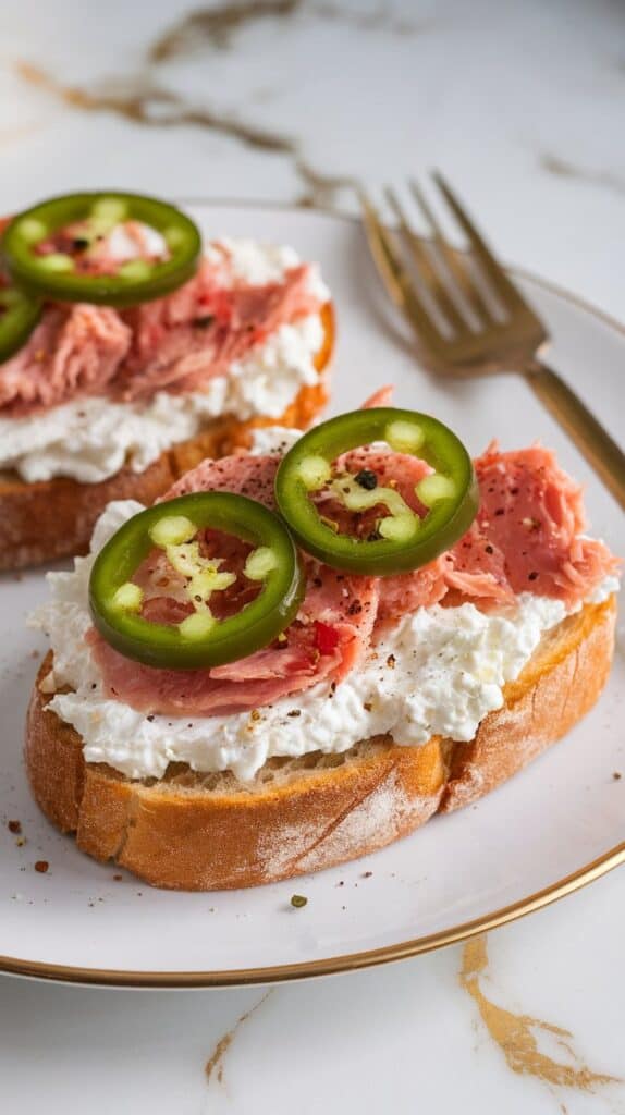 Spicy Tuna & Jalapeño Cottage Cheese Toast