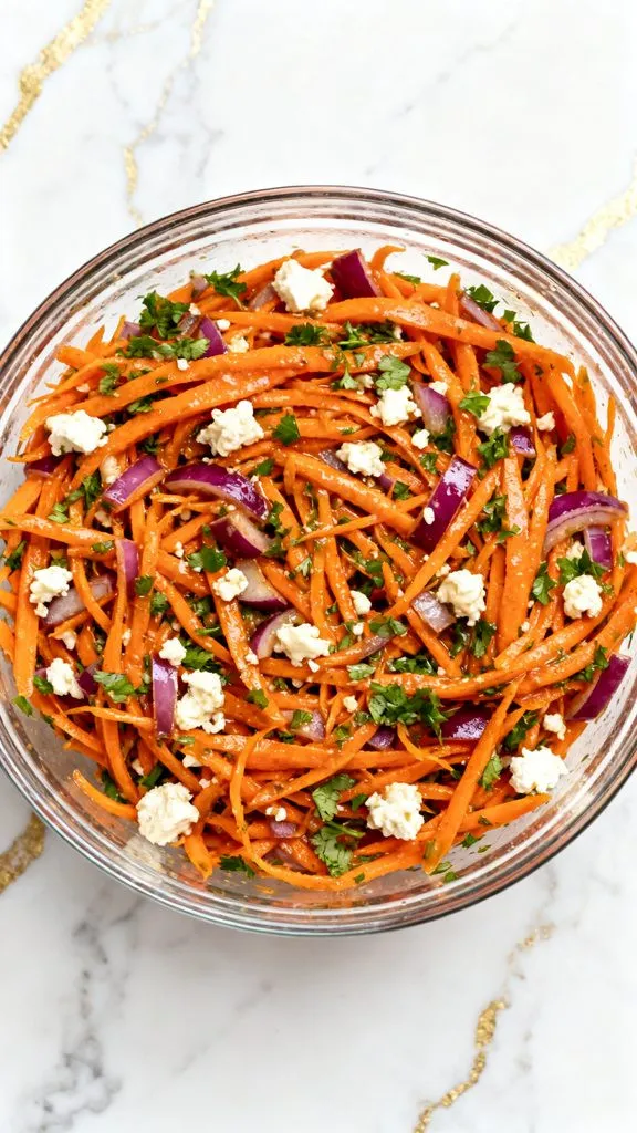 Mediterranean Carrot Feta Salad