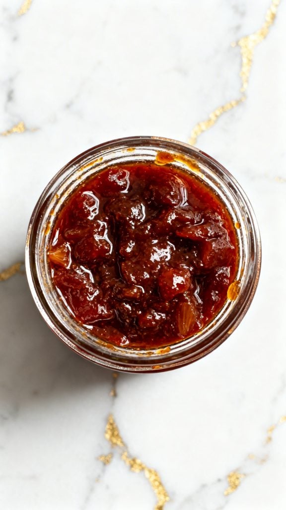 Indian Spiced Rhubarb Chutney