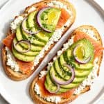 Smoked Salmon Cottage Cheese Toast with Avocado