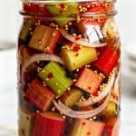 Sweet & Tangy Rhubarb Pickles