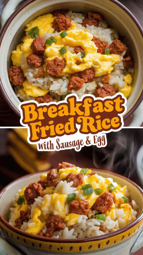 Breakfast Fried Rice With Sausage & Egg