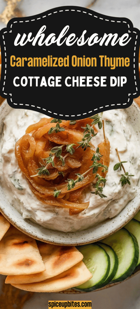 Caramelized Onion Thyme Cottage Cheese Dip