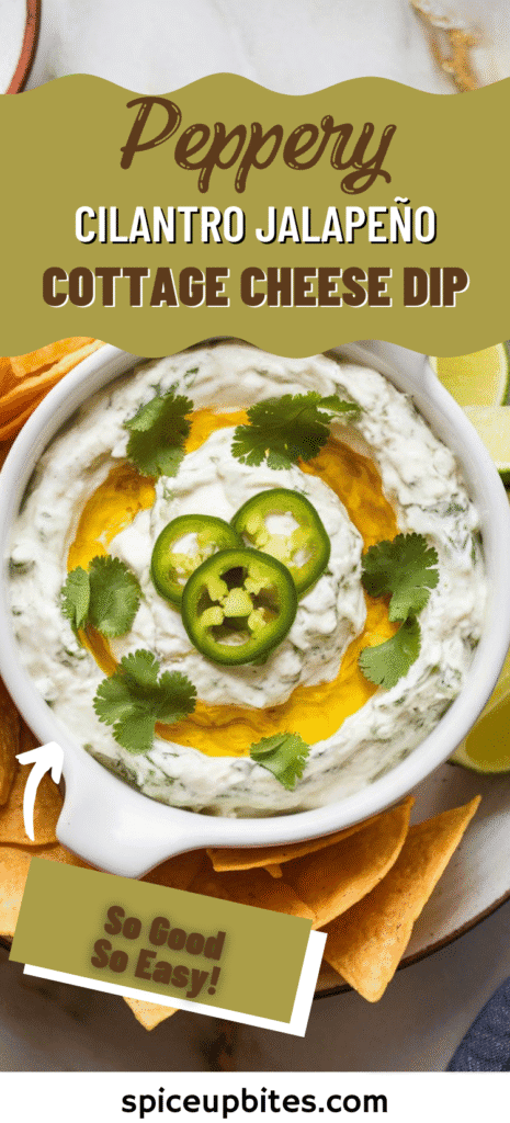 Cilantro Jalapeño Cottage Cheese Dip