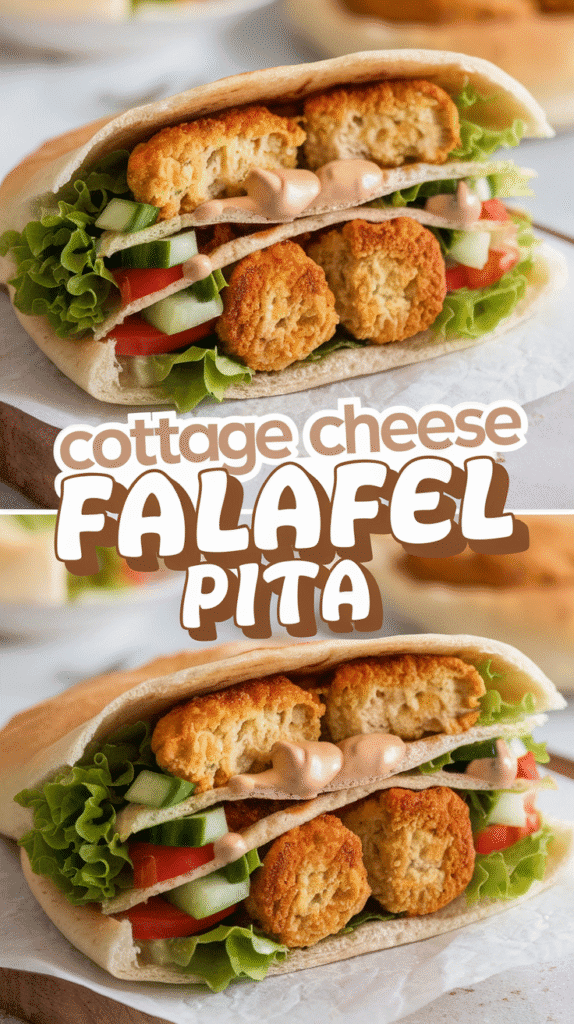 Cottage Cheese Falafel Pita