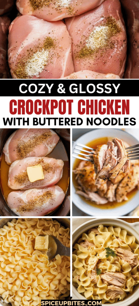 Crockpot Chicken with Buttered Noodles