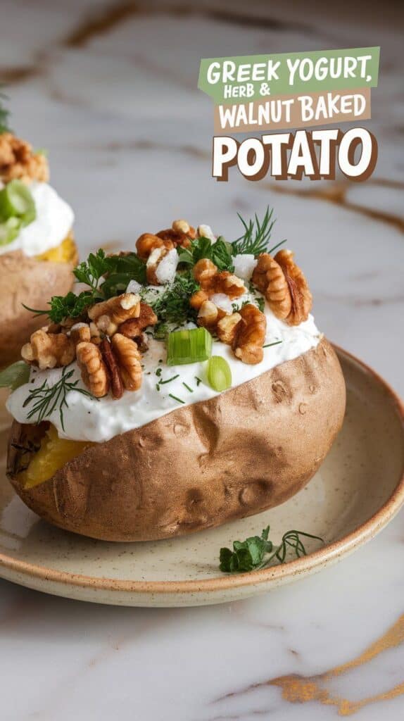 Greek Yogurt, Herb & Walnut Baked Potato 1