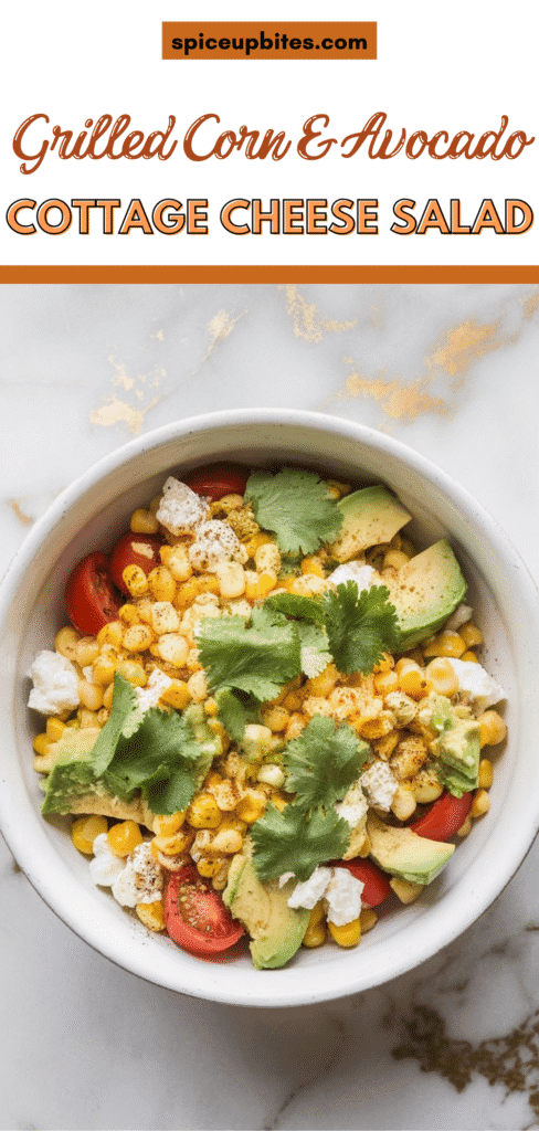 Grilled Corn & Avocado Cottage Cheese Salad