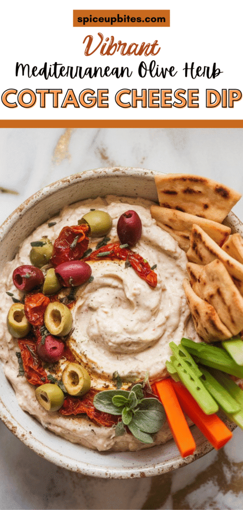 Mediterranean Olive Herb Cottage Cheese Dip