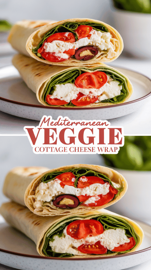 Mediterranean Veggie Cottage Cheese Wrap